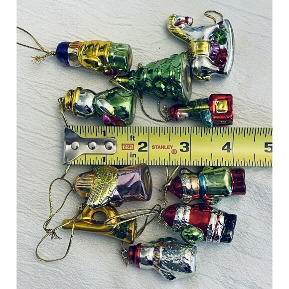 Lot of 10 VTG '90s Ceramic Miniature Mini Christmas Ornaments Santa Snowman Bear - Picture 8 of 8
